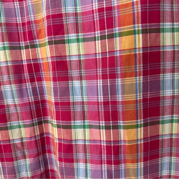 Cremieux Classics Men’s Short Sleeve Pink & Orange Plaid Button Up Sz XL GUC - Picture 7 of 8